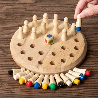 Sensory: Kids Wooden Toy Puzzles Color Memory Chess Match Game. For children over 3 years old, help to improve children's awareness of color, logical ability, and curiosity