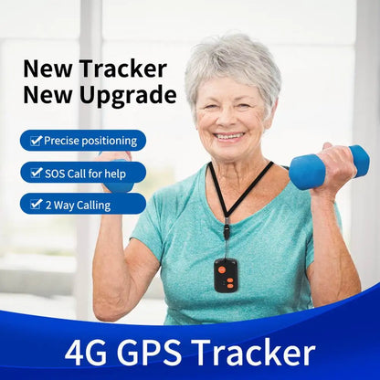 4G SOS GPS Pendant for Elder Kids Smart Locator Fall Detection Alert SOS Emergency Call Two-way Talk 1000mAh Waterproof Tracker