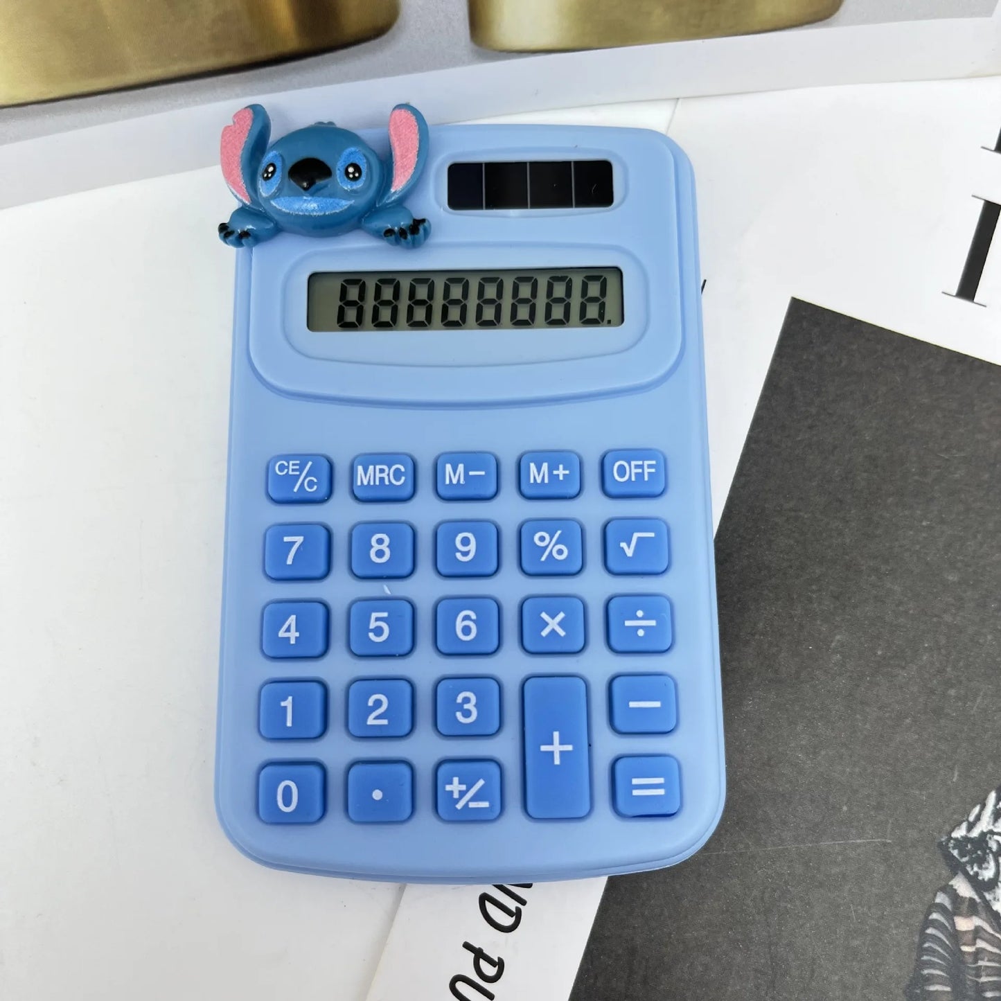 Disney Stitch Math Calculator for Children Learning, Solar Powered Cartoons