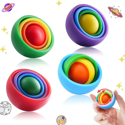 Stress: 3D Rotation Ball Fidget Gyro Sensory Toys for Kids & Adults. Helps with ADHD Autism Stress Relief