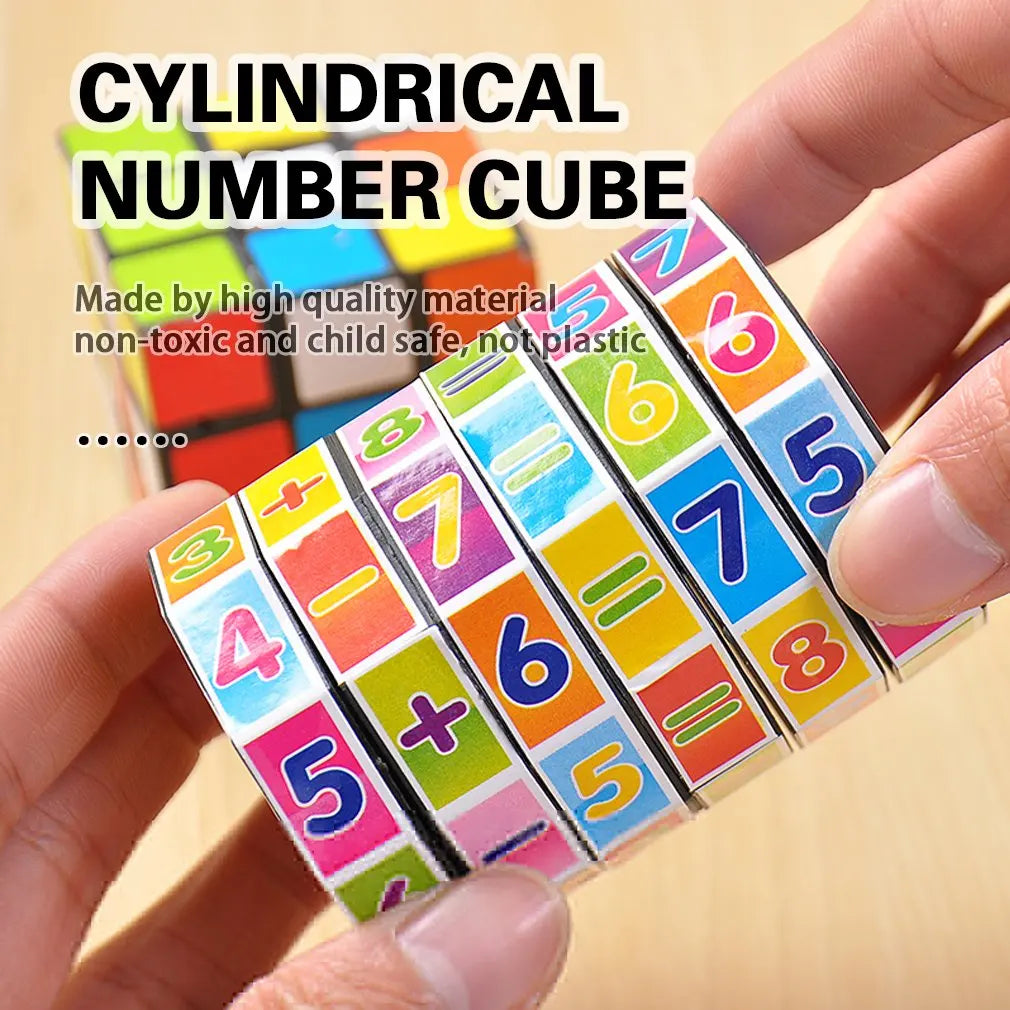Alphabet & Numbers: Cylindrical 6-layer Plastic Digital Magic Cube, Early Education Learning