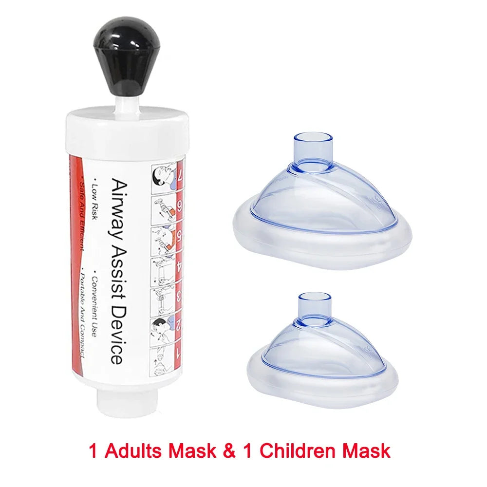 Anti Choking Device: Emergency Life Saving Suction Vac. Two Masks for Kids/Adults