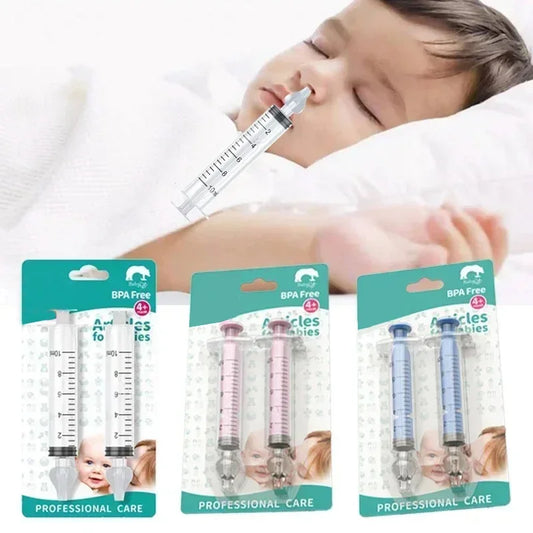 First Aid: Baby Nasal Aspirator Syringe(2pcs), Rhinitis Cleaning Equipment