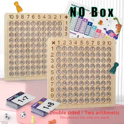 Montessori Wooden Arithmetic Math Board Toy Multiplication Addition Sensory Enlightenment Competitive Puzzle Kids Favor Gift