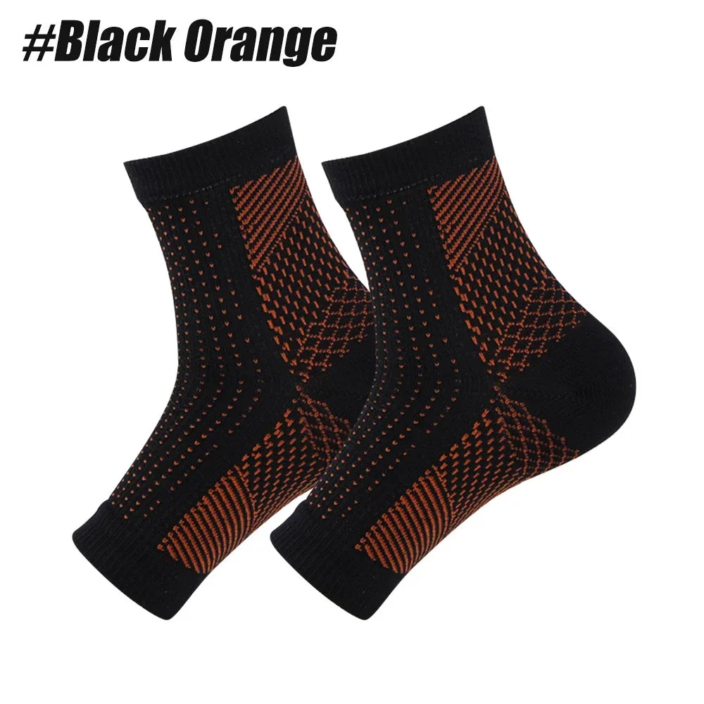 1Pair Nano Socks Neuropathy Socks Compression Sleeve For Ankle Swelling,Plantar Fasciitis,Neuropathy - Nano Brace For Women Men