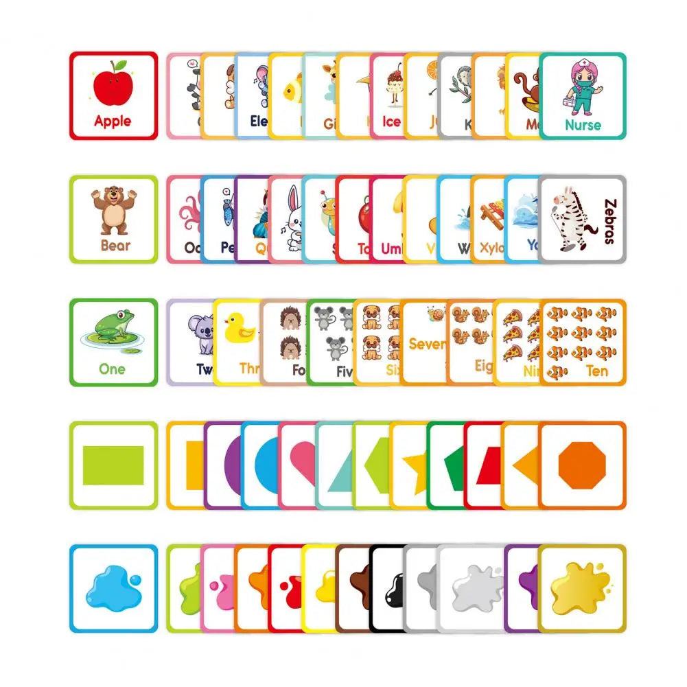 Alphabet & Numbers: Kids Flash Cards for Preschool. Learn the Alphabet, English Words, Shapes, Colors, and Numbers