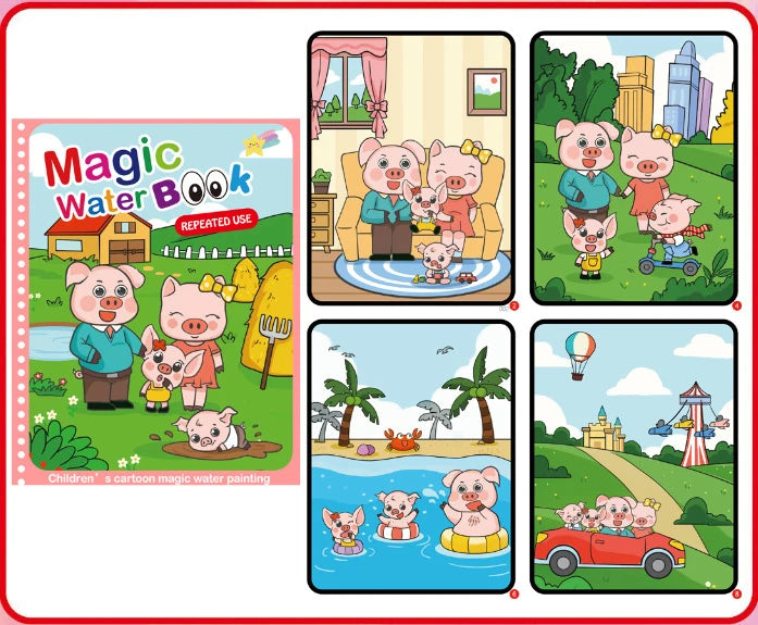 Motor Skills: Magic Water Painting/Reusable Children Activity books