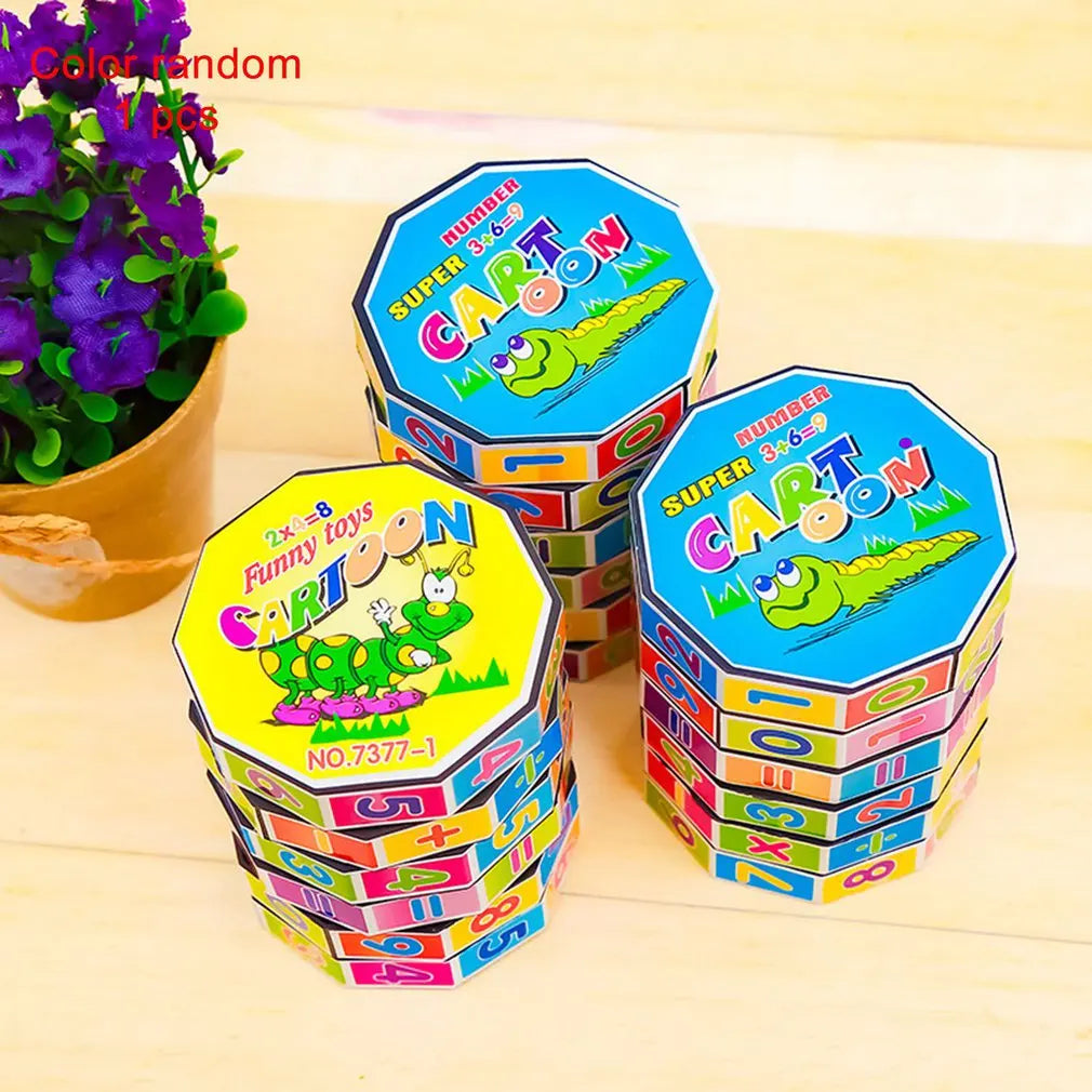Alphabet & Numbers: Cylindrical 6-layer Plastic Digital Magic Cube, Early Education Learning