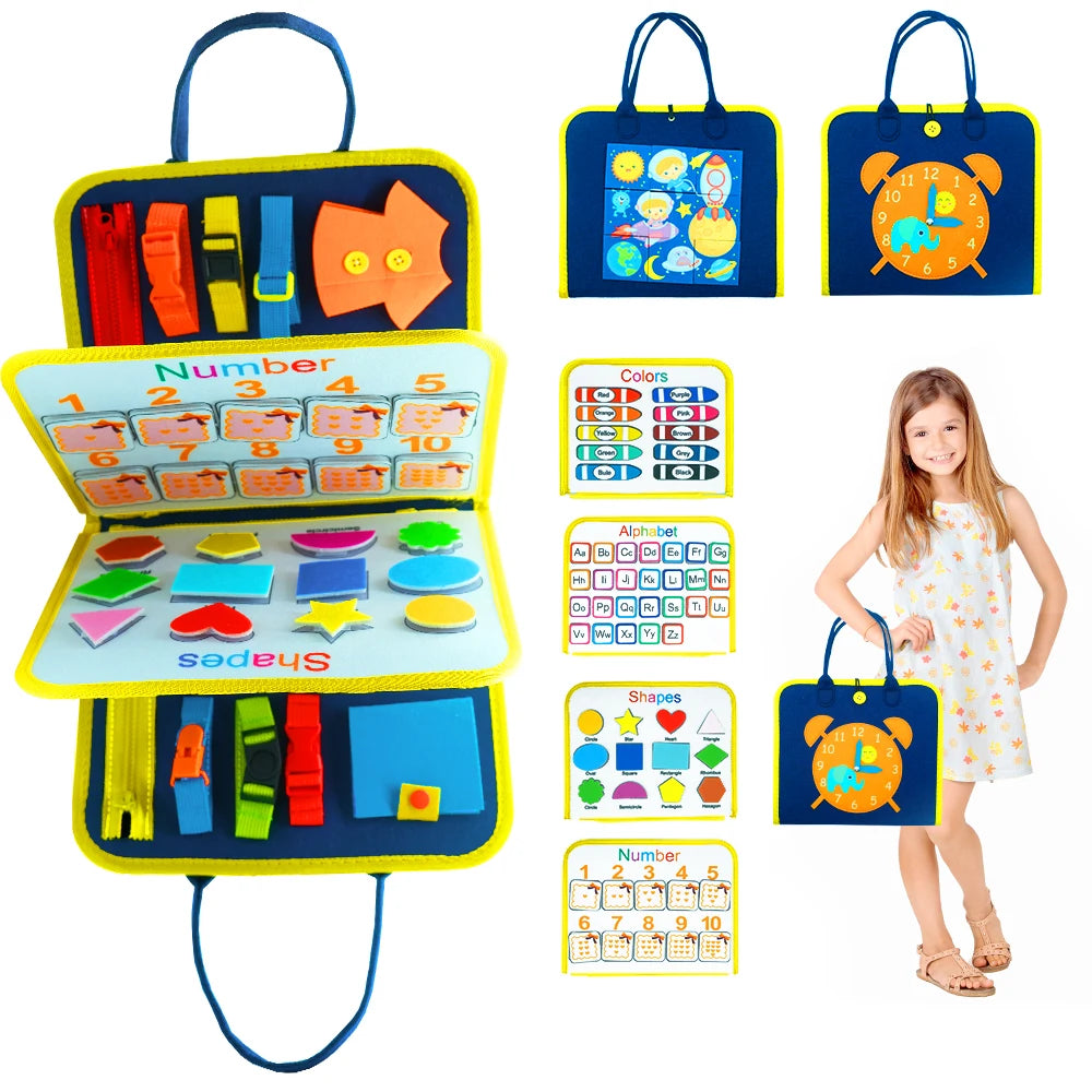 Multiple Themes Busy Books for Toddlers Montessori Baby Busy Board Felt Children Hand Autism Toys Preschool Sensory Learning Toy