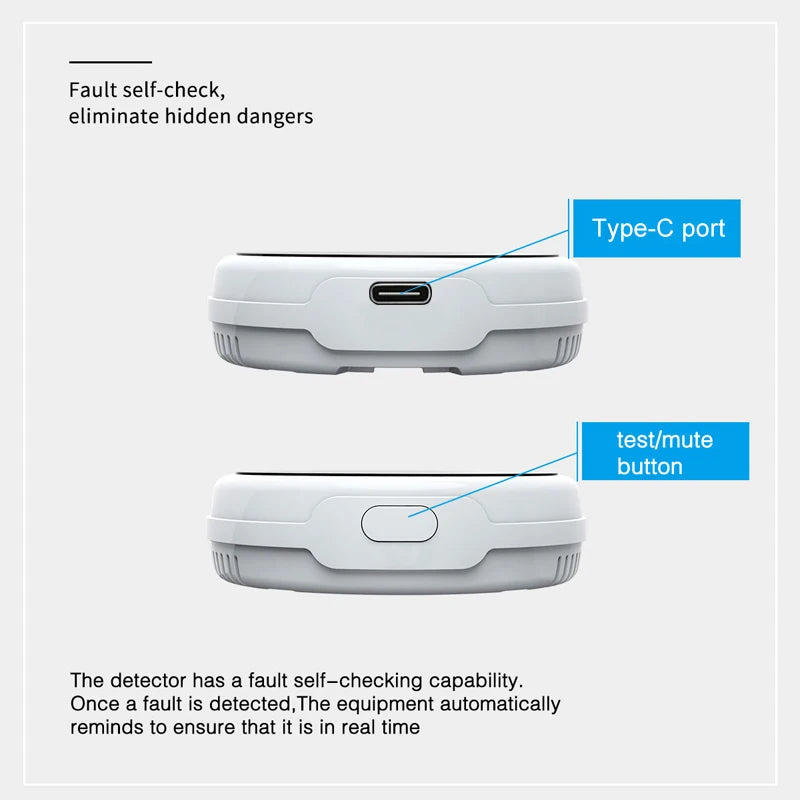 Home Natural Gas Leak Detector & Sensor Alarm System with LCD Display