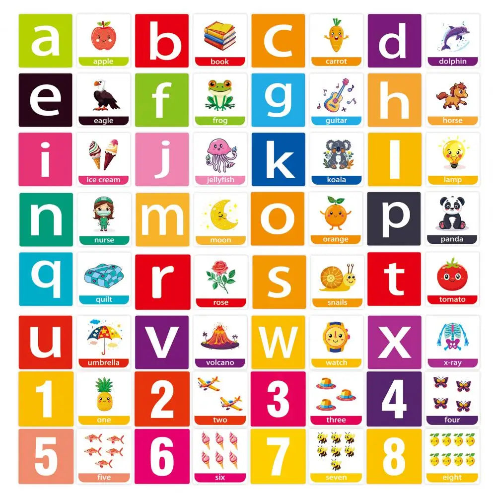 Alphabet & Numbers: Kids Flash Cards for Preschool. Learn the Alphabet, English Words, Shapes, Colors, and Numbers
