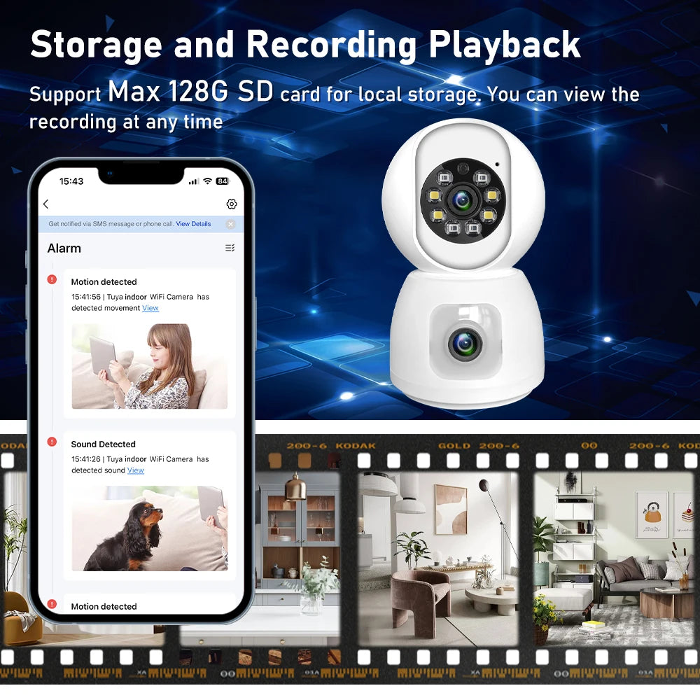 Indoor Smart Wireless WiFi Surveillance Camera(Babies & Pets Monitor)