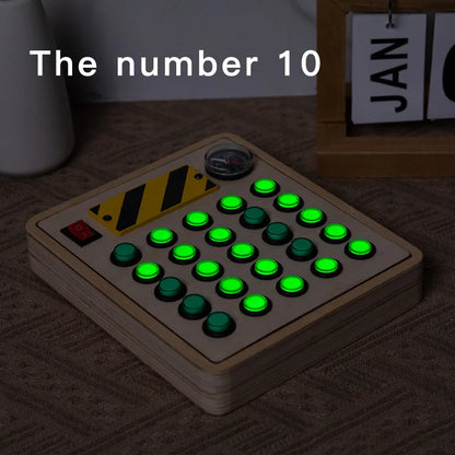 Montessori LED Busy Board for Toddlers Wooden Sensory Toys Travel Educational Learning Toy Busy Light Switch Autism Toys