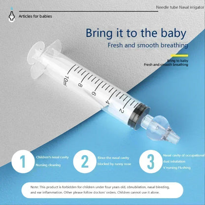 First Aid: Baby Nasal Aspirator Syringe(2pcs), Rhinitis Cleaning Equipment