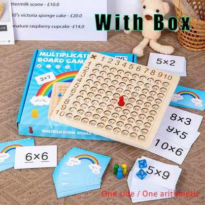 Montessori Wooden Arithmetic Math Board Toy Multiplication Addition Sensory Enlightenment Competitive Puzzle Kids Favor Gift