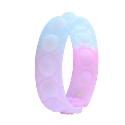 Color decompression bubble dimple toy, irritability anti-stress, Anxiety & Sensory relief color silicone bracelet