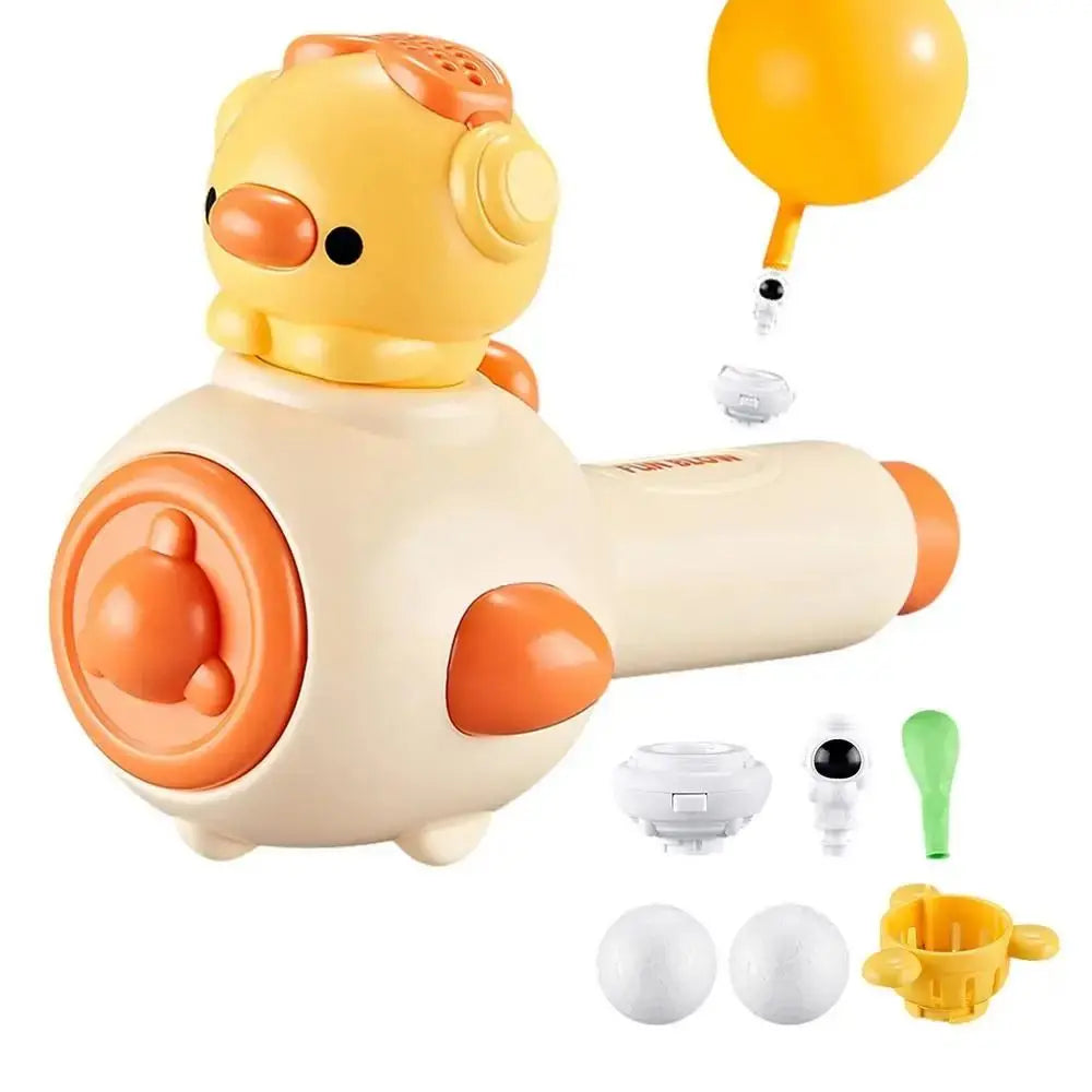 Cartoon Breathing Exerciser Toys Funny 3-in-1 Balloon Launcher Toy with Whistle Toy Release Educational Toys Sensory Autism Toys