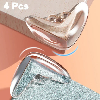 4pcs Silicone Corner Edge Furniture, Desks Protectors for Babies & Kids