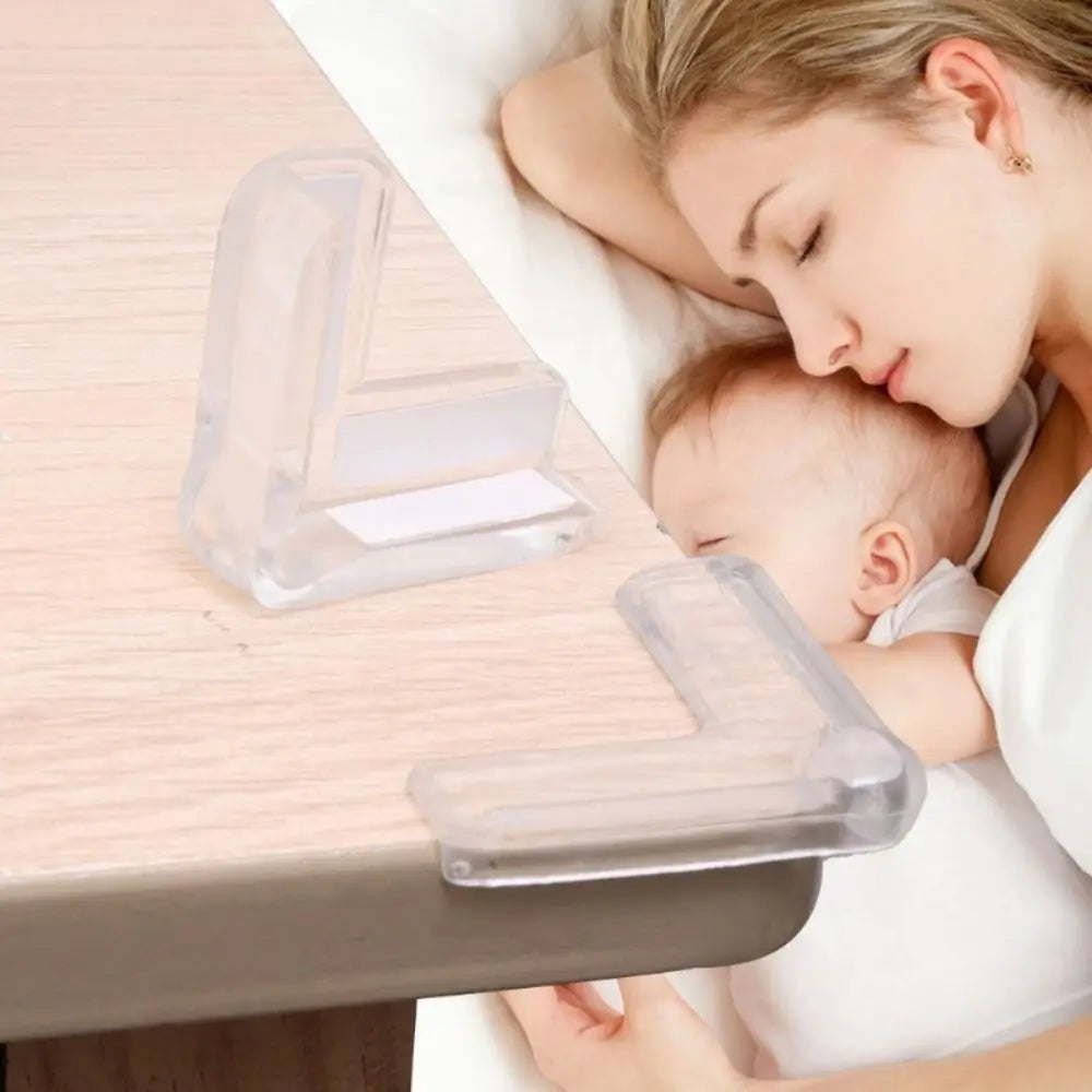 4Pcs Table & Furniture Cabinet Corner Guards, High-Elasticity and Transparent