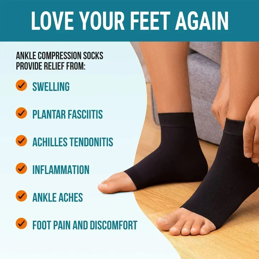 1Pair Neuropathy Socks for Women Men, Soothe Compression Socks for Neuropathy Pain,Ankle Brace Plantar Fasciitis Swelling Relief