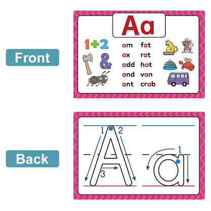 Learn to read, write, and spell your ABCs with 26 Learning Flash Cards