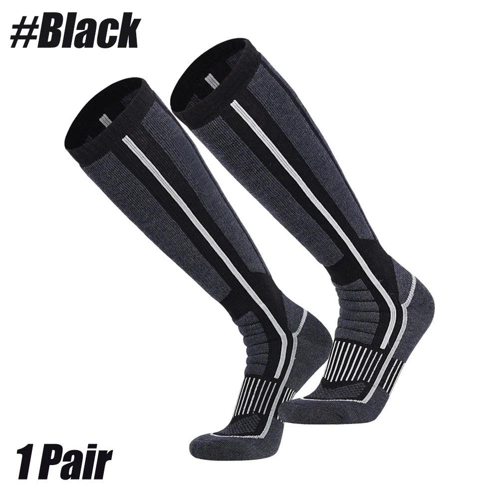 1Pair Ski Socks Skiing Socks Neuropathy OTC Women Men Thermal Knee High Warm Winter Snow Skating Snowboarding Socks Merino Wool