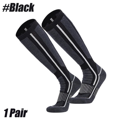 1Pair Ski Socks Skiing Socks Neuropathy OTC Women Men Thermal Knee High Warm Winter Snow Skating Snowboarding Socks Merino Wool
