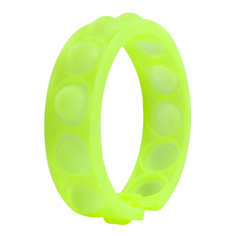 Color decompression bubble dimple toy, irritability anti-stress, Anxiety & Sensory relief color silicone bracelet