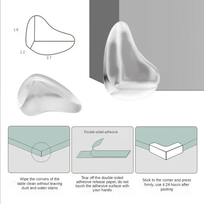 1/12pcs Baby Safety Silicone Protector Table Furnitur Kids Desk Corner Edge Protection Cover Children Soft Anticollision Guards