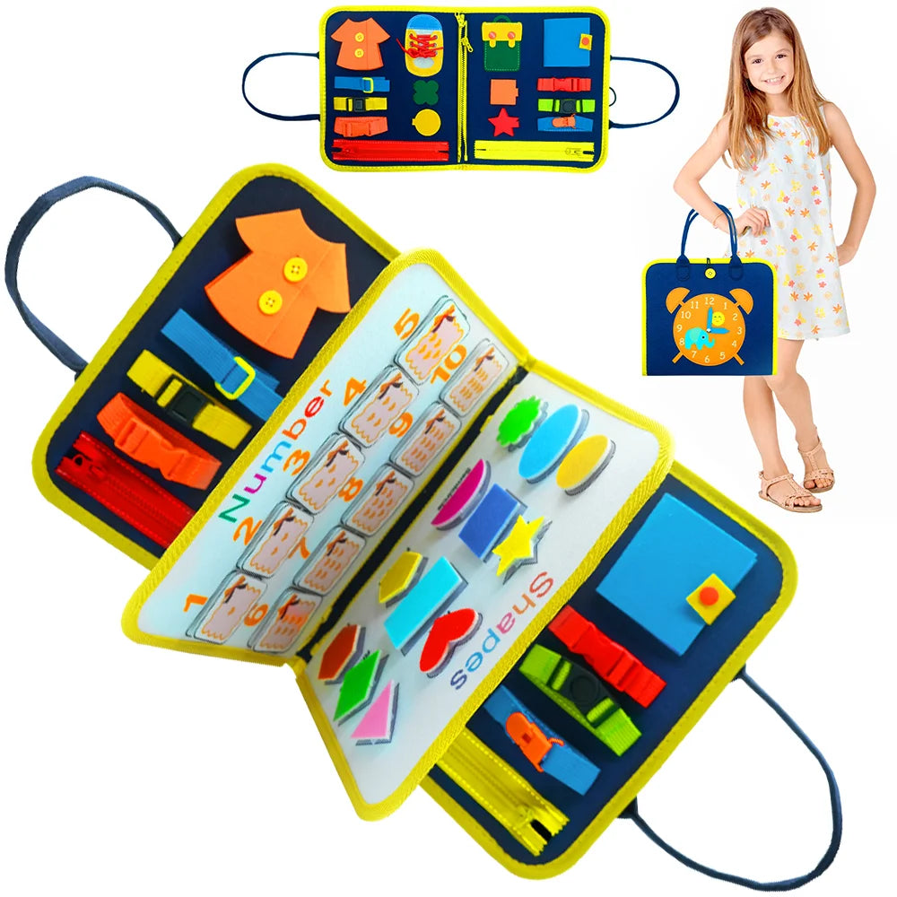 Multiple Themes Busy Books for Toddlers Montessori Baby Busy Board Felt Children Hand Autism Toys Preschool Sensory Learning Toy
