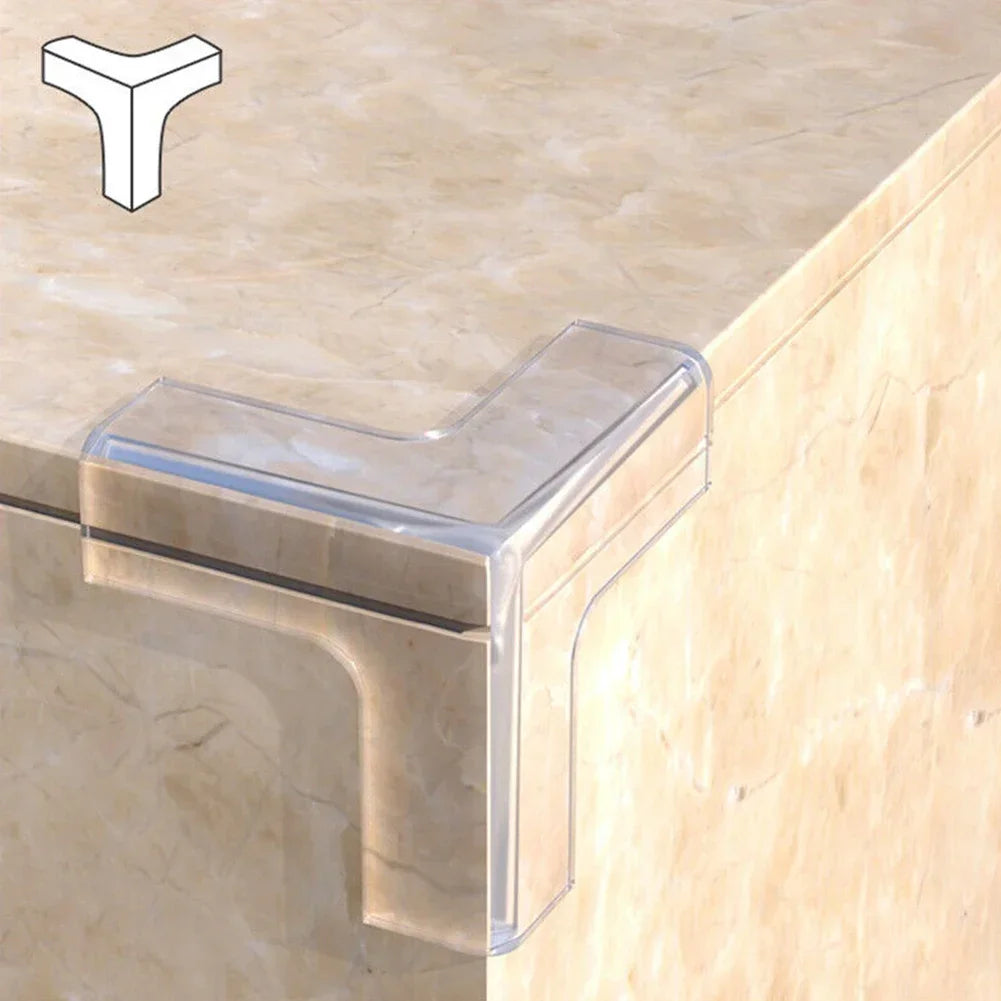 4pcs Child Baby Clear Rubber Table & Furniture Corner Edge Protectors
