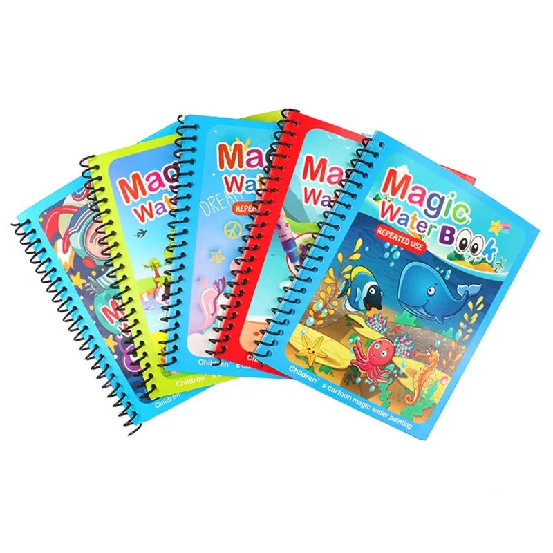 Motor Skills: Magic Water Painting/Reusable Children Activity books