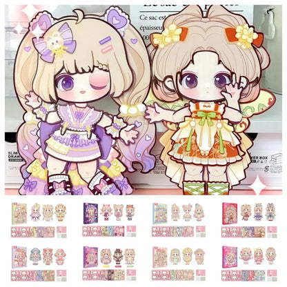 Cartoon DIY Paper Puppet Handmade Montessori 3D Dress Up Paper Doll Quiet Book