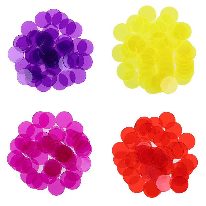Tools for Math Learning Resources(100/50 pcs), Montessori Education Color Bingo Chips