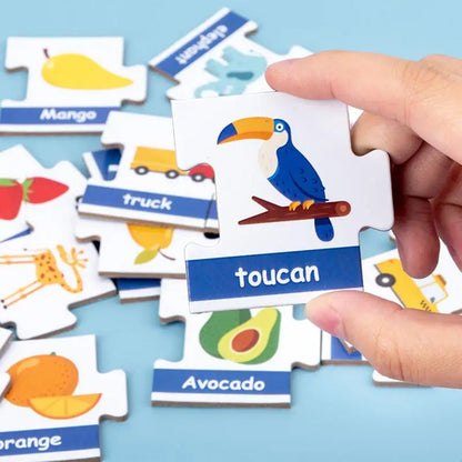 English Learning: Alphabet, Reading & Spelling Puzzle & Flash Cards For Kids Aged 3(Self Correcting)