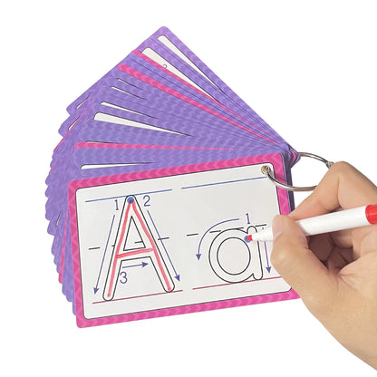 Learn to read, write, and spell your ABCs with 26 Learning Flash Cards