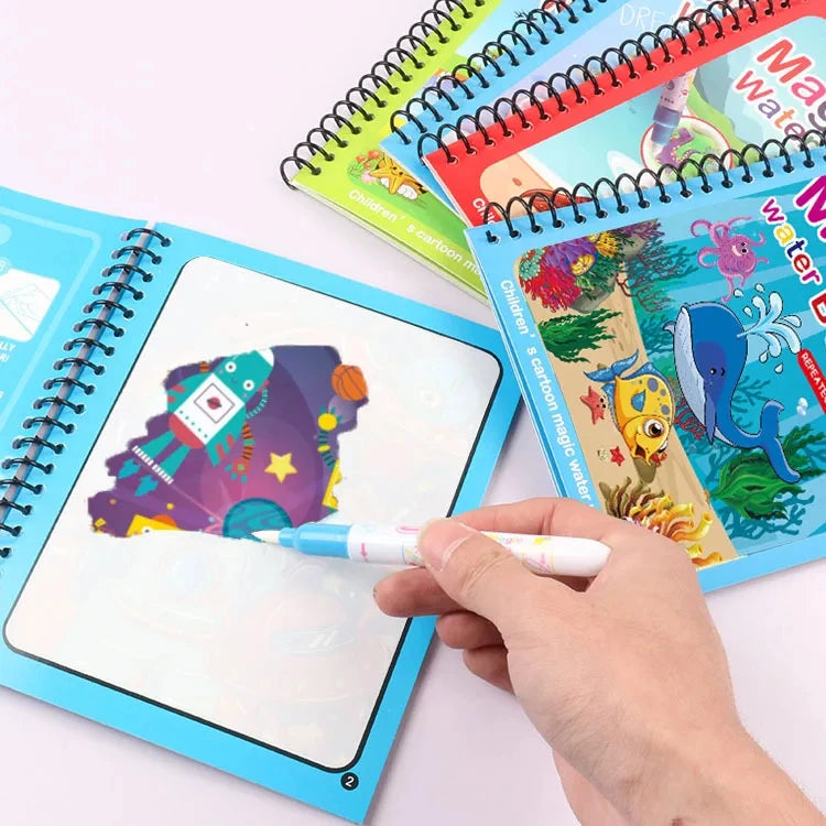 Motor Skills: Magic Water Painting/Reusable Children Activity books