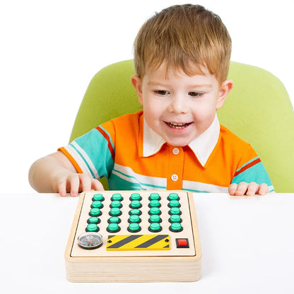 Montessori LED Busy Board for Toddlers Wooden Sensory Toys Travel Educational Learning Toy Busy Light Switch Autism Toys