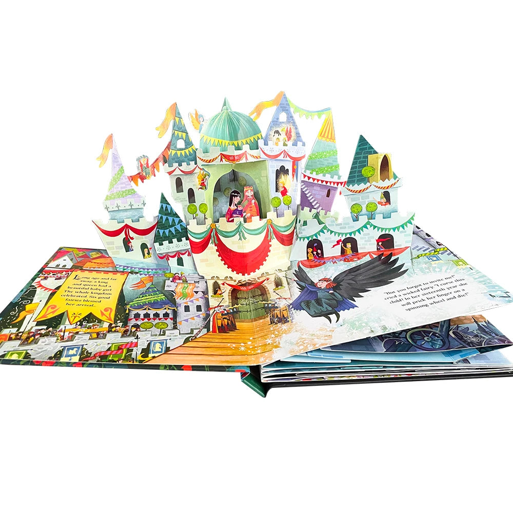 Bedtime 3D Picture Pop-Up Story Coloring Books for Children Learning English