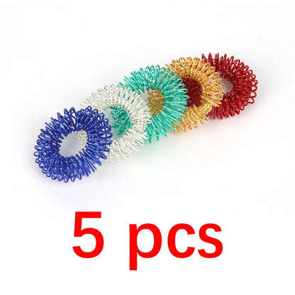 Spiky Sensory Decompression Toys Finger Rings Acupressure Ring Stress Relief Anxiety Relief Finger Toys For Adult Kids