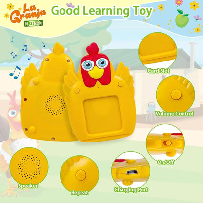Alphabet, Read & write English: La Granja De Zenon Bartolito Talking English & Spanish Flash Cards Speech Therapy Toys for Toddlers 224 Sight Words Autism Toys