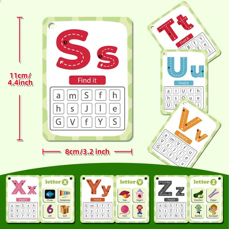 Sensory: Educational Learning Cards Learning Cards 30 Pieces Alphabet Flash Cards Shape Interactive Educational Toy Sight Words Sensory To