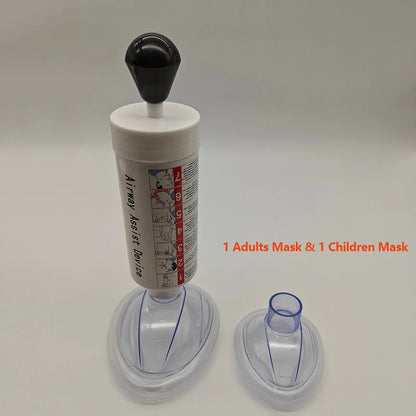 Emergency Life Saving Suction Vac. 2 Masks for Kids/Adults