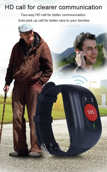 4G Elderly alarm GPS Watch 2G Tracking Bracelet Health monitor SOS IP67 Waterproof  Locator Fall Alert Tracker for Old People