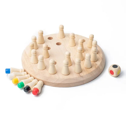 Sensory: Kids Wooden Toy Puzzles Color Memory Chess Match Game. For children over 3 years old, help to improve children's awareness of color, logical ability, and curiosity