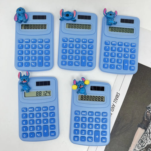 Disney Stitch Math Calculator for Children Learning, Solar Powered Cartoons