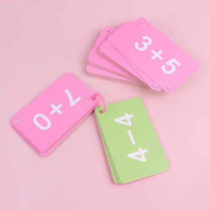 1 Set of Educational Math Flash Cards Set for Kids Early Learning(Plus or Minus in 10's)