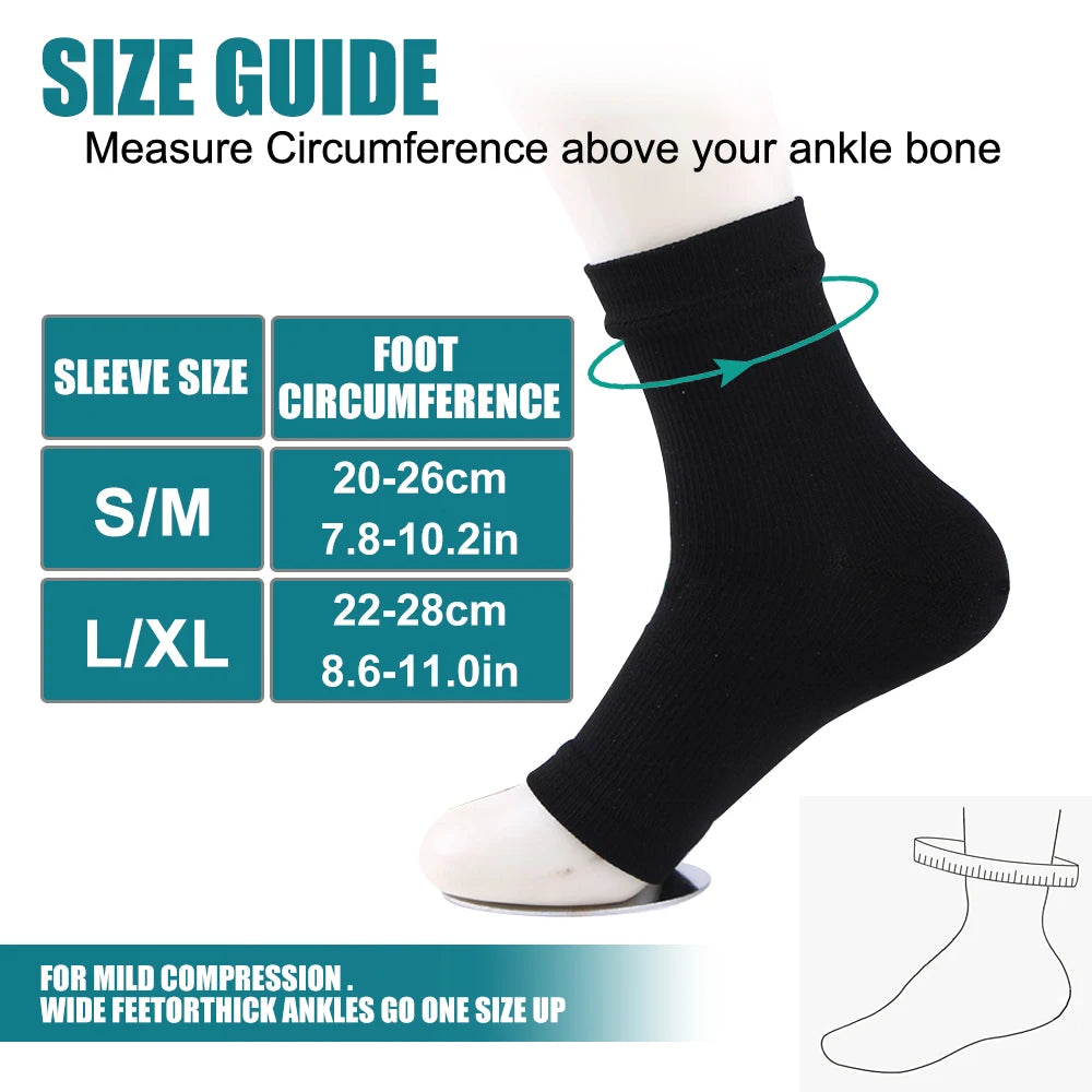Breathable Neuropathy Socks for Men Women, Soothe Compression Sock for Neuropathy Pain,Ankle Brace, Plantar Fasciitis Relief, 1P