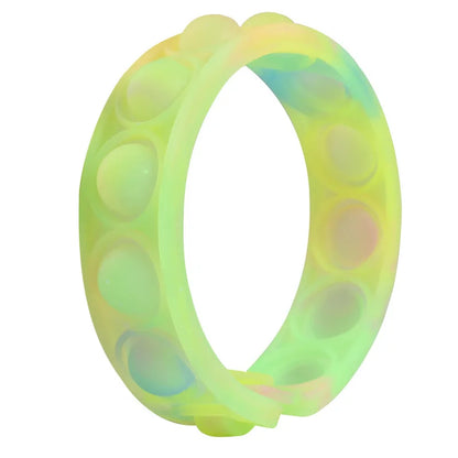 Color decompression bubble dimple toy, irritability anti-stress, Anxiety & Sensory relief color silicone bracelet