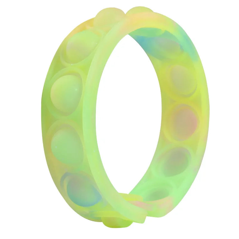 Color decompression bubble dimple toy, irritability anti-stress, Anxiety & Sensory relief color silicone bracelet